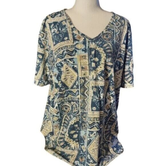 STEFANO BASICS- PRINT TOP SIZE: 1XL - Picture 1 of 2